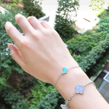 [BloomBling]BUTTERFLY TURQUOISE BUTTERFLY BRACELET SILVER
