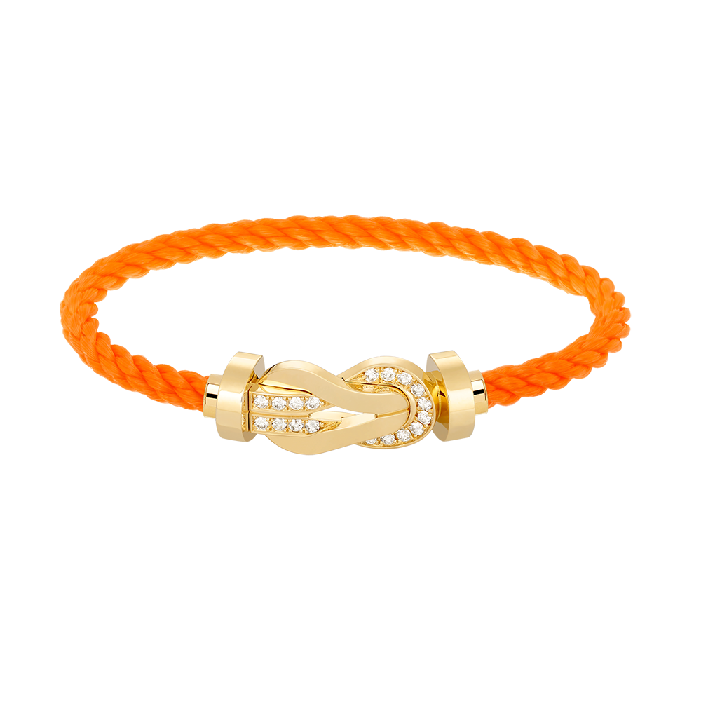 [BloomBling]CHANCE LARGE 8 FIGURE BUCKLE HALF DIAMOND BRACELET GOLD