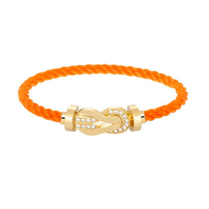 [BloomBling]CHANCE LARGE 8 FIGURE BUCKLE HALF DIAMOND BRACELET GOLD