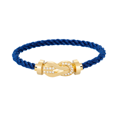 [BloomBling]CHANCE LARGE 8 FIGURE BUCKLE HALF DIAMOND BRACELET GOLD