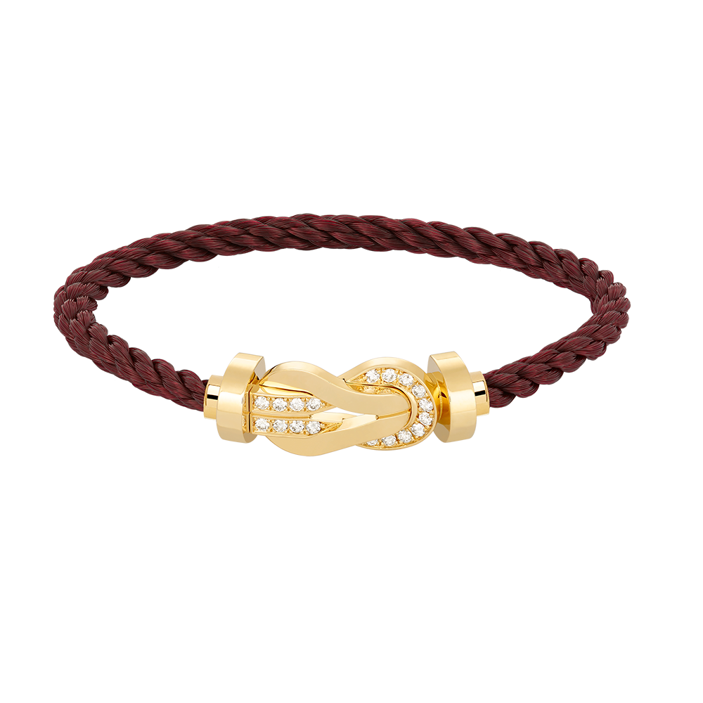 [BloomBling]CHANCE LARGE 8 FIGURE BUCKLE HALF DIAMOND BRACELET GOLD
