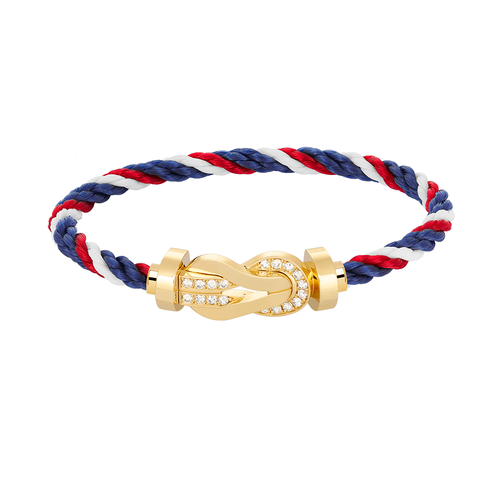 [BloomBling]CHANCE LARGE 8 FIGURE BUCKLE HALF DIAMOND BRACELET GOLD