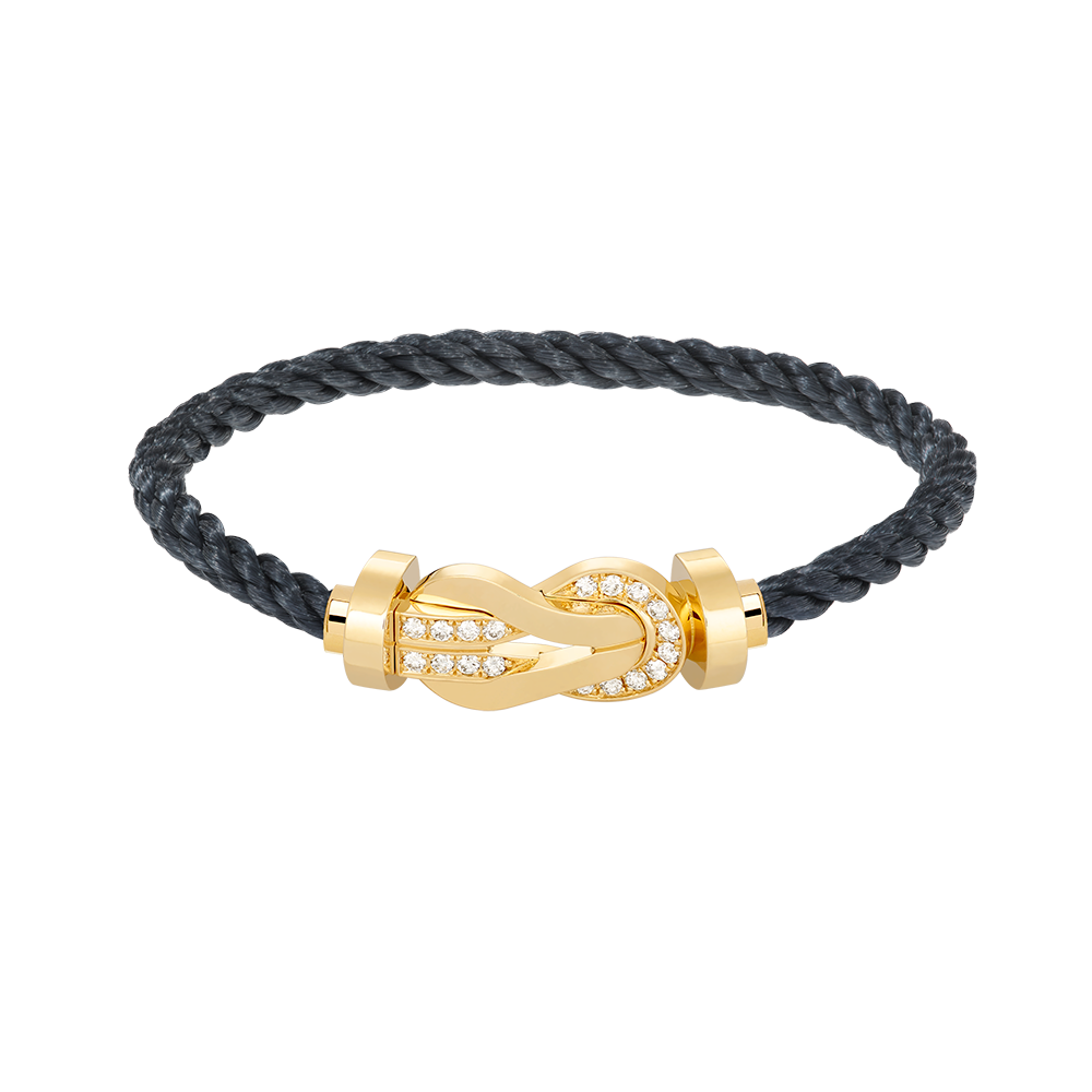 [BloomBling]CHANCE LARGE 8 FIGURE BUCKLE HALF DIAMOND BRACELET GOLD