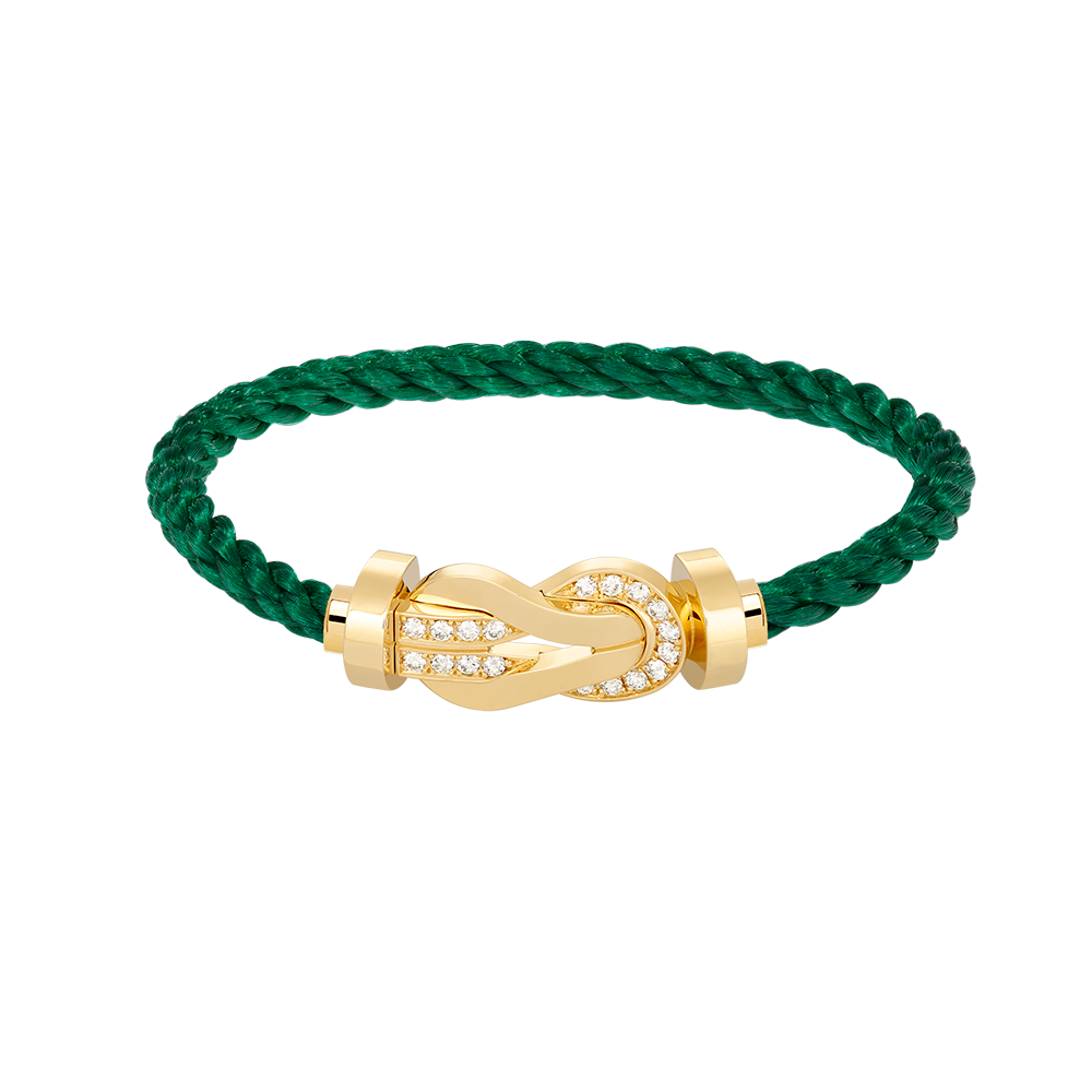 [BloomBling]CHANCE LARGE 8 FIGURE BUCKLE HALF DIAMOND BRACELET GOLD