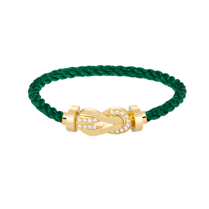 [BloomBling]CHANCE LARGE 8 FIGURE BUCKLE HALF DIAMOND BRACELET GOLD