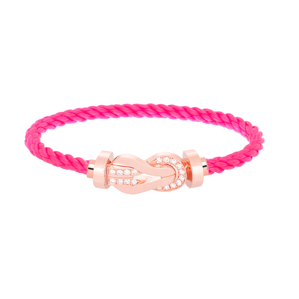 [BloomBling]CHANCE LARGE 8 FIGURE BUCKLE HALF DIAMOND BRACELET ROSE GOLD