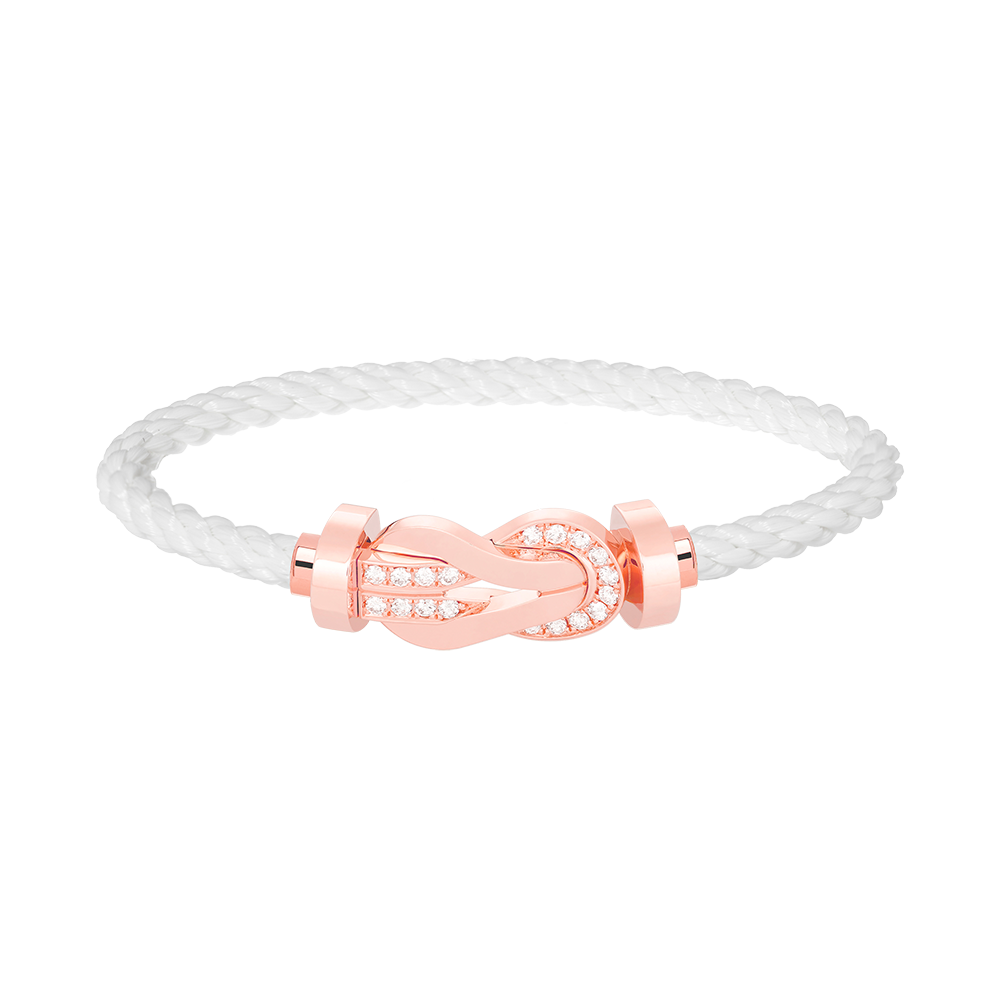 [BloomBling]CHANCE LARGE 8 FIGURE BUCKLE HALF DIAMOND BRACELET ROSE GOLD