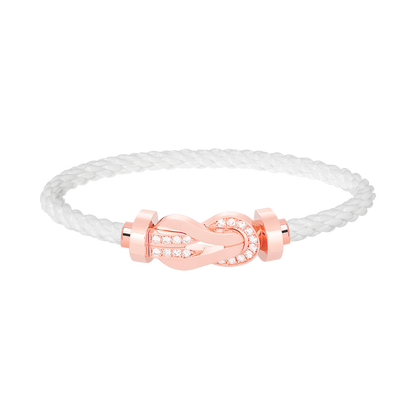 [BloomBling]CHANCE LARGE 8 FIGURE BUCKLE HALF DIAMOND BRACELET ROSE GOLD
