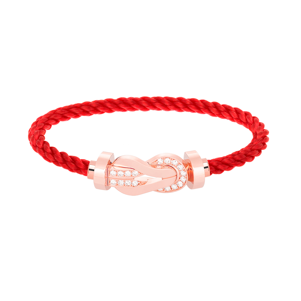 [BloomBling]CHANCE LARGE 8 FIGURE BUCKLE HALF DIAMOND BRACELET ROSE GOLD