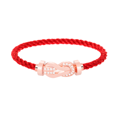 [BloomBling]CHANCE LARGE 8 FIGURE BUCKLE HALF DIAMOND BRACELET ROSE GOLD