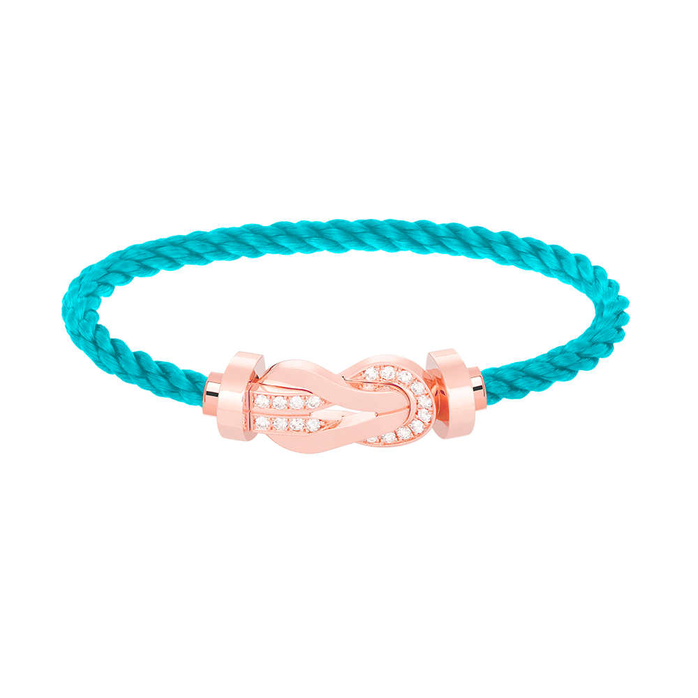 [BloomBling]CHANCE LARGE 8 FIGURE BUCKLE HALF DIAMOND BRACELET ROSE GOLD