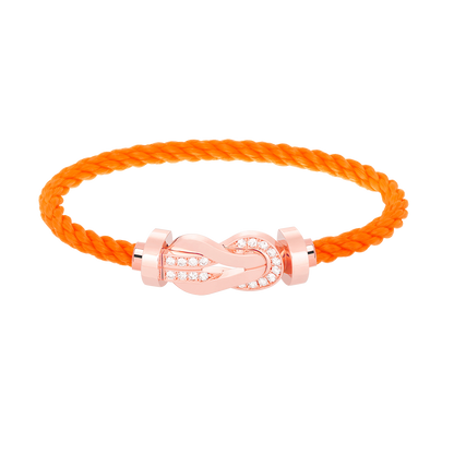 [BloomBling]CHANCE LARGE 8 FIGURE BUCKLE HALF DIAMOND BRACELET ROSE GOLD