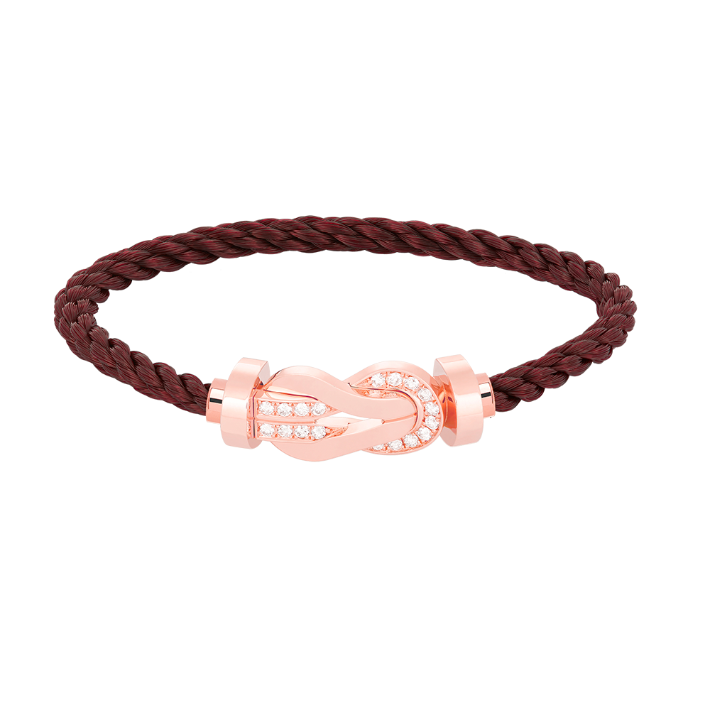 [BloomBling]CHANCE LARGE 8 FIGURE BUCKLE HALF DIAMOND BRACELET ROSE GOLD