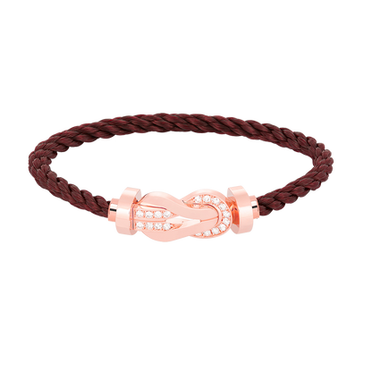 [BloomBling]CHANCE LARGE 8 FIGURE BUCKLE HALF DIAMOND BRACELET ROSE GOLD