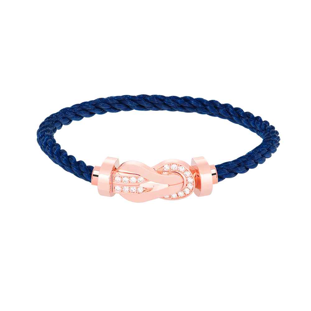 [BloomBling]CHANCE LARGE 8 FIGURE BUCKLE HALF DIAMOND BRACELET ROSE GOLD