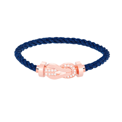 [BloomBling]CHANCE LARGE 8 FIGURE BUCKLE HALF DIAMOND BRACELET ROSE GOLD