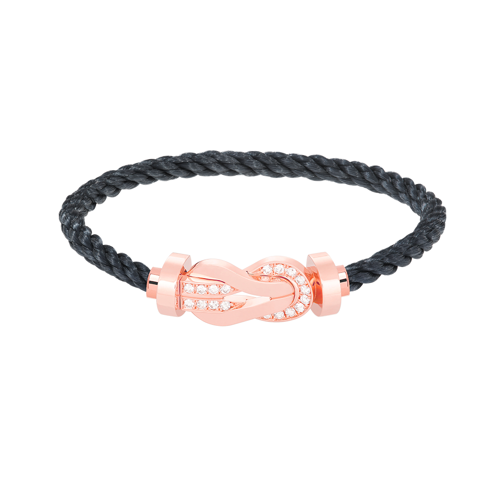 [BloomBling]CHANCE LARGE 8 FIGURE BUCKLE HALF DIAMOND BRACELET ROSE GOLD