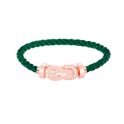 [BloomBling]CHANCE LARGE 8 FIGURE BUCKLE HALF DIAMOND BRACELET ROSE GOLD
