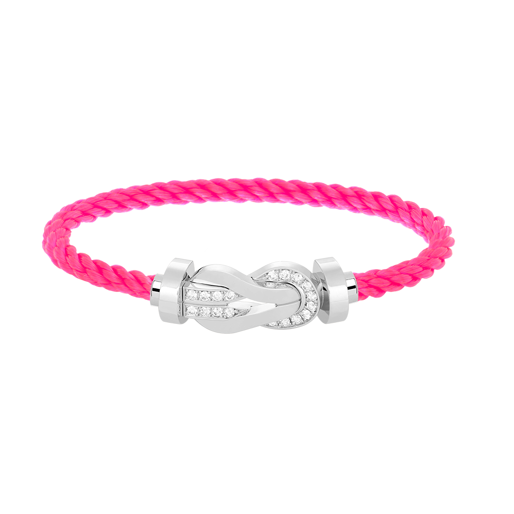 [BloomBling]CHANCE LARGE 8 FIGURE BUCKLE HALF DIAMOND BRACELET SILVER