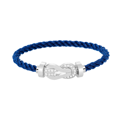 [BloomBling]CHANCE LARGE 8 FIGURE BUCKLE HALF DIAMOND BRACELET SILVER
