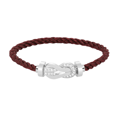 [BloomBling]CHANCE LARGE 8 FIGURE BUCKLE HALF DIAMOND BRACELET SILVER