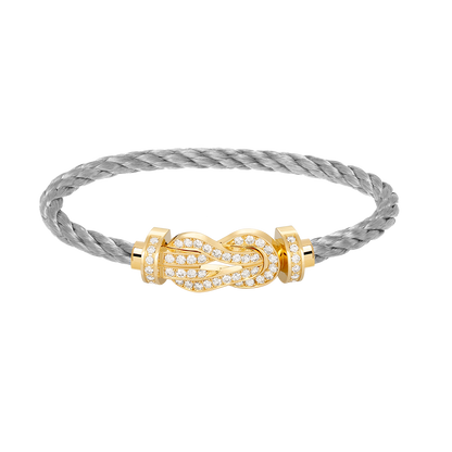 [BloomBling]CHANCE LARGE 8 FIGURE BUCKLE FULLDIAMOND BRACELET GOLD