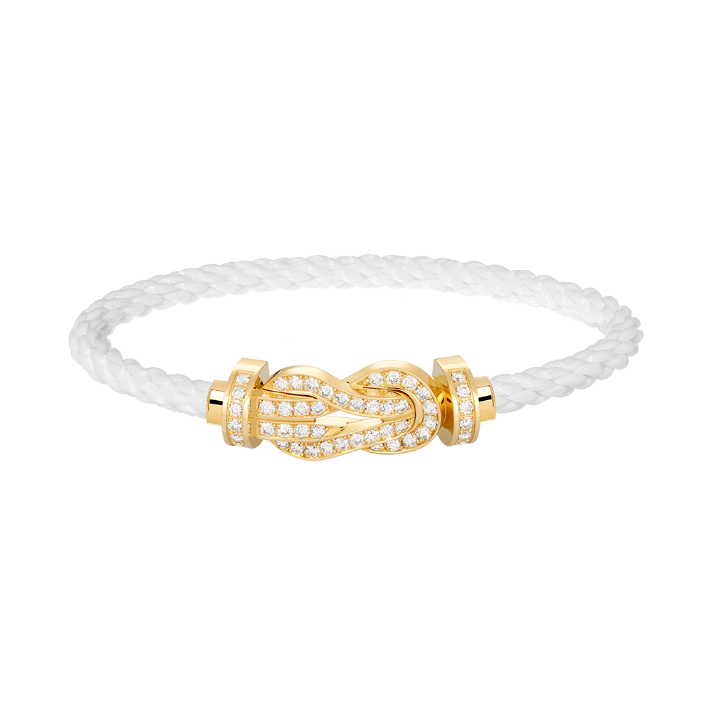 [BloomBling]CHANCE LARGE 8 FIGURE BUCKLE FULLDIAMOND BRACELET GOLD