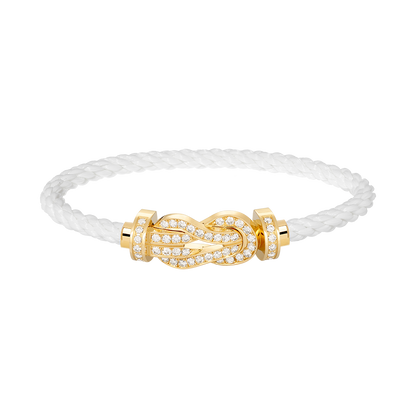 [BloomBling]CHANCE LARGE 8 FIGURE BUCKLE FULLDIAMOND BRACELET GOLD