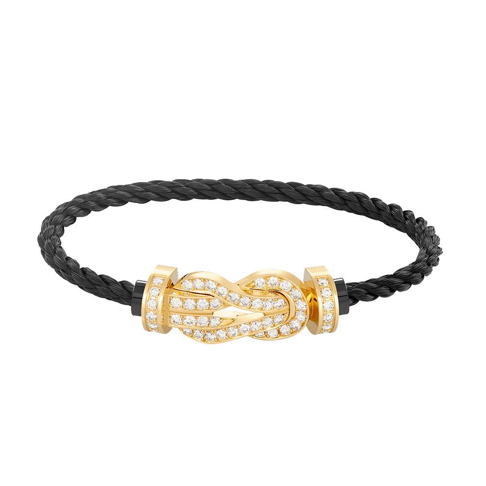 [BloomBling]CHANCE LARGE 8 FIGURE BUCKLE FULLDIAMOND BRACELET GOLD
