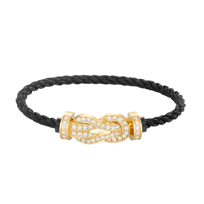 [BloomBling]CHANCE LARGE 8 FIGURE BUCKLE FULLDIAMOND BRACELET GOLD