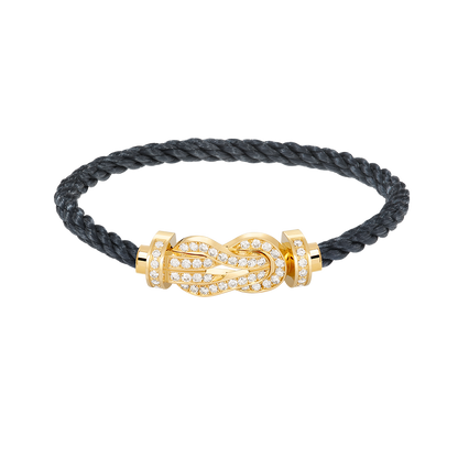 [BloomBling]CHANCE LARGE 8 FIGURE BUCKLE FULLDIAMOND BRACELET GOLD