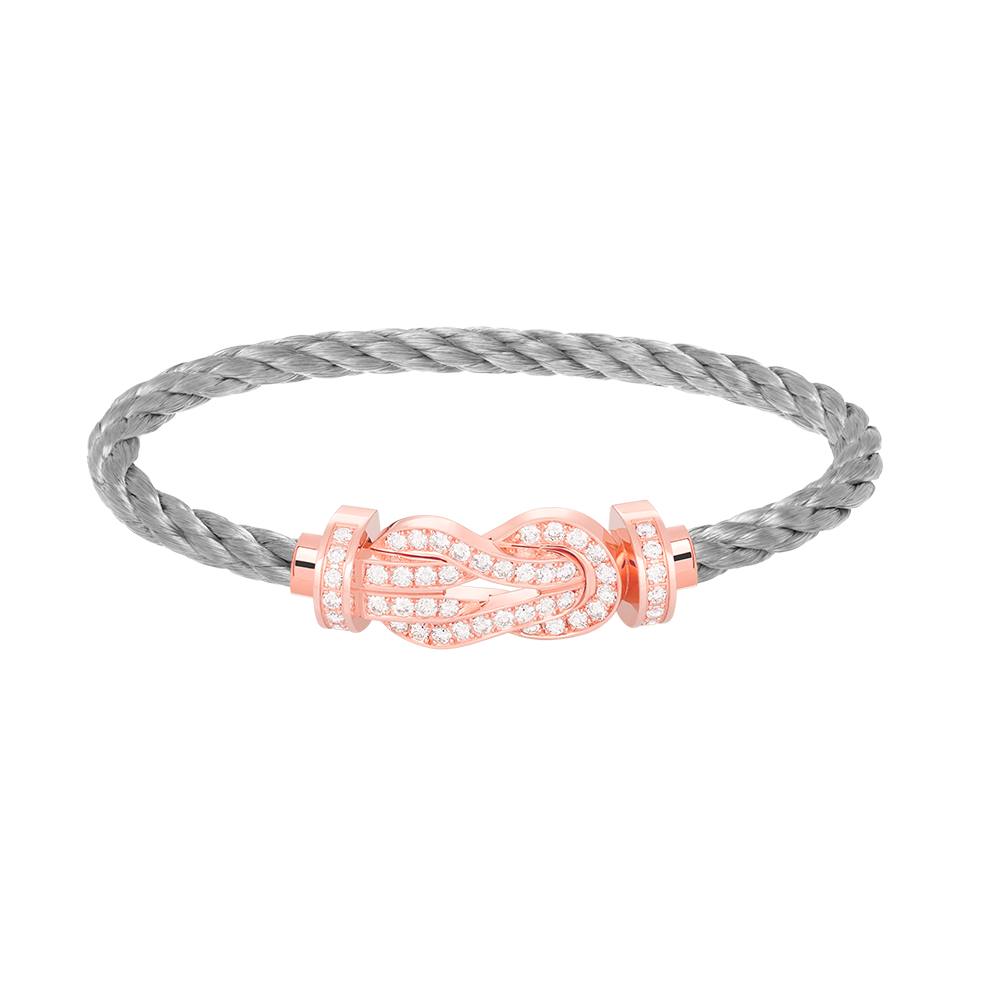 [BloomBling]CHANCE LARGE 8 FIGURE BUCKLE FULL DIAMOND BRACELET ROSE GOLD