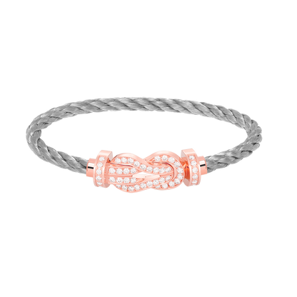 [BloomBling]CHANCE LARGE 8 FIGURE BUCKLE FULL DIAMOND BRACELET ROSE GOLD