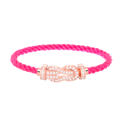 [BloomBling]CHANCE LARGE 8 FIGURE BUCKLE FULL DIAMOND BRACELET ROSE GOLD
