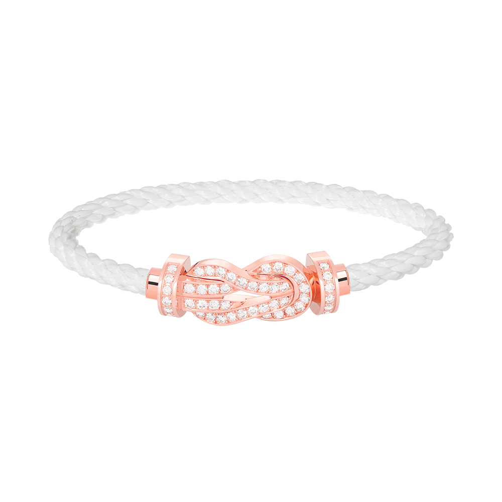 [BloomBling]CHANCE LARGE 8 FIGURE BUCKLE FULL DIAMOND BRACELET ROSE GOLD
