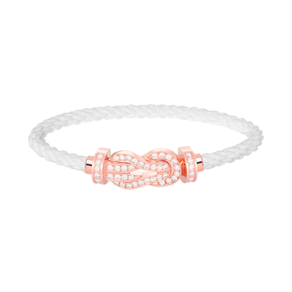 [BloomBling]CHANCE LARGE 8 FIGURE BUCKLE FULL DIAMOND BRACELET ROSE GOLD