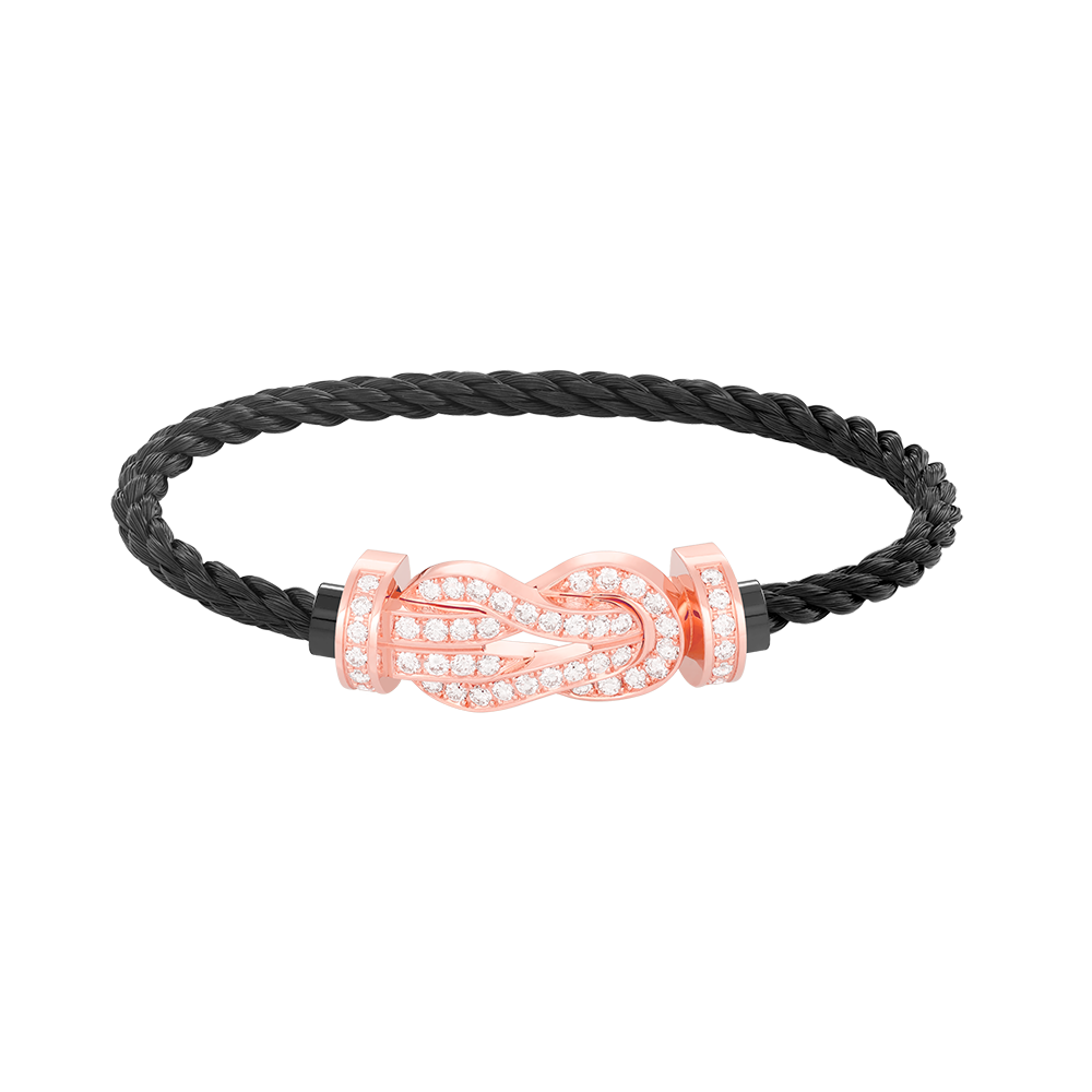 [BloomBling]CHANCE LARGE 8 FIGURE BUCKLE FULL DIAMOND BRACELET ROSE GOLD