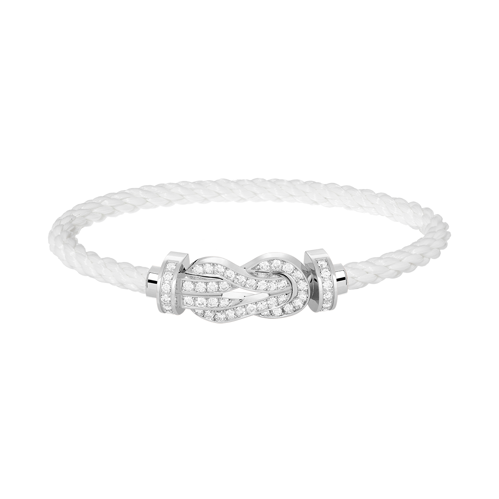 [BloomBling]CHANCE LARGE 8 FIGURE BUCKLE FULL DIAMOND BRACELET SILVER