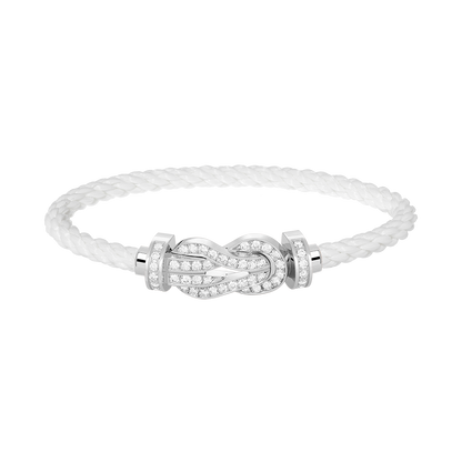 [BloomBling]CHANCE LARGE 8 FIGURE BUCKLE FULL DIAMOND BRACELET SILVER