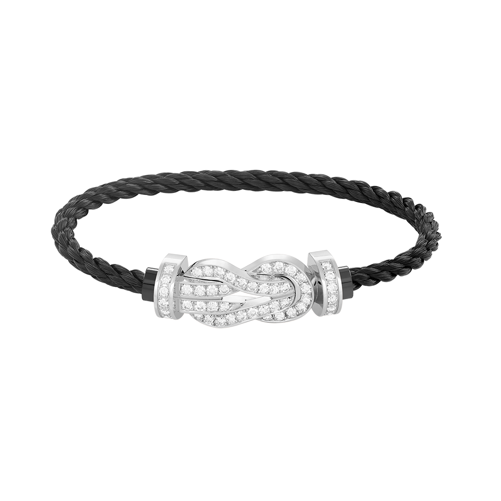 [BloomBling]CHANCE LARGE 8 FIGURE BUCKLE FULL DIAMOND BRACELET SILVER