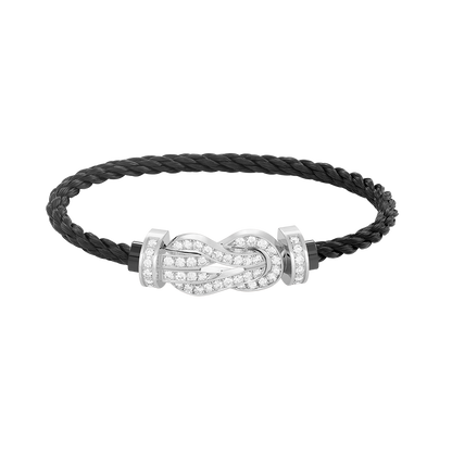 [BloomBling]CHANCE LARGE 8 FIGURE BUCKLE FULL DIAMOND BRACELET SILVER