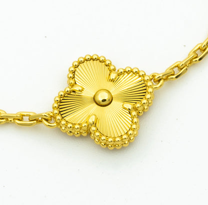 [BloomBling]CLOVER BRACELET 5 MOTIFS GOLD DIAMOND