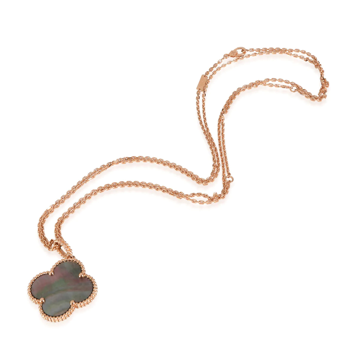 [BloomBling]CLOVER 25MM GOLD DARK MOP BIG CLOVER NECKLACE
