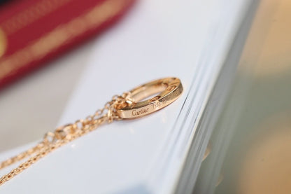 [BloomBling]LOVE NECKLACE ADJUSTABLE ROSE GOLD 2 DIAMOND