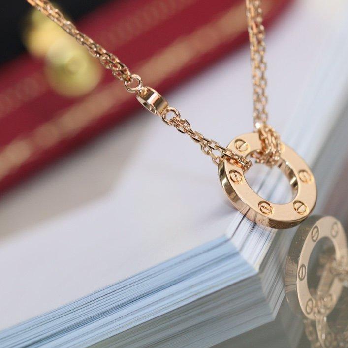 [BloomBling]LOVE NECKLACE ADJUSTABLE ROSE GOLD 2 DIAMOND