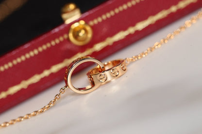 [BloomBling]LOVE NECKLACE PINK GOLD AND SILVER