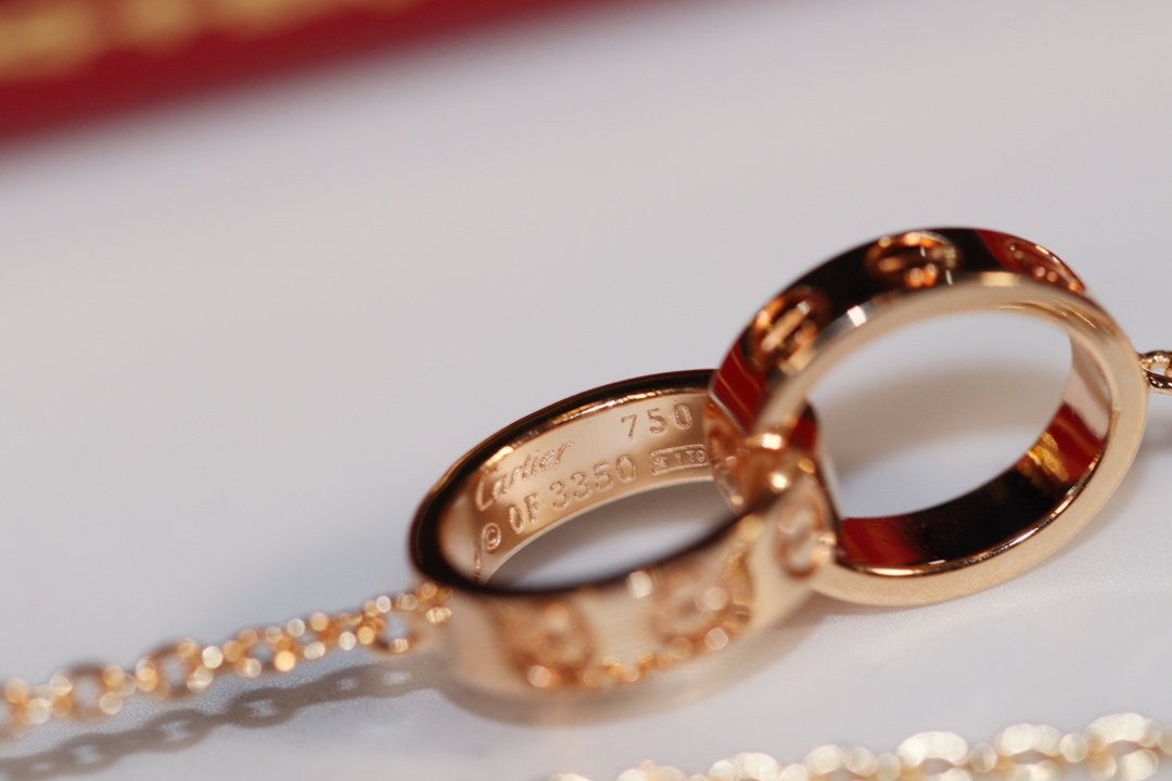 [BloomBling]LOVE NECKLACE PINK GOLD AND SILVER