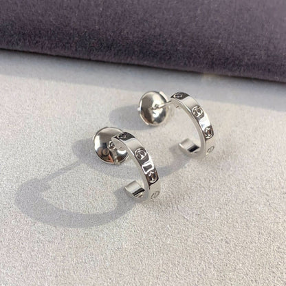 [BloomBling]LOVE EARRINGS 2.65MM SILVER