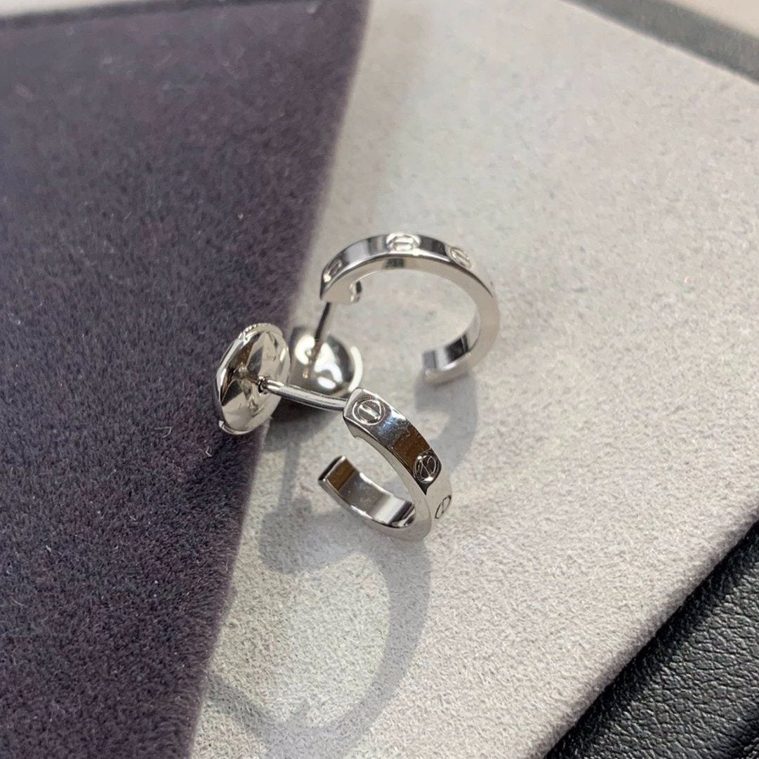 [BloomBling]LOVE EARRINGS 2.65MM SILVER