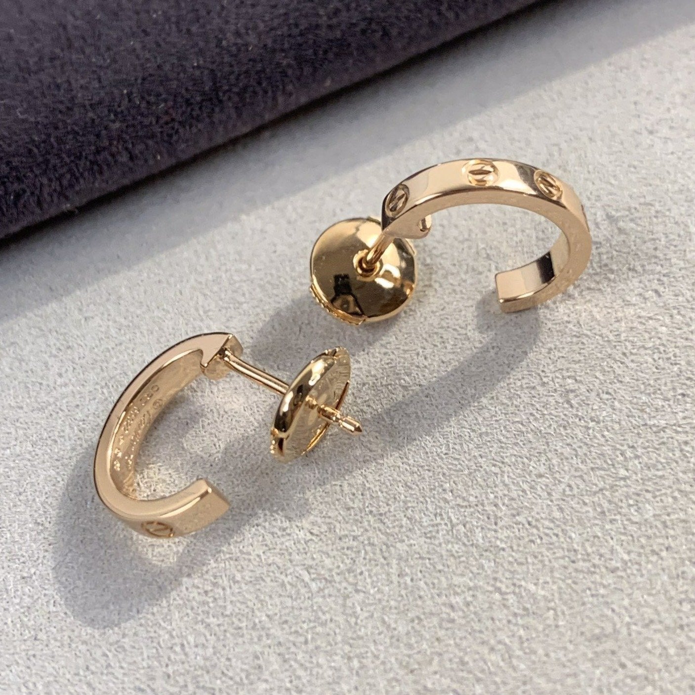 [BloomBling]LOVE EARRINGS 2.65MM PINK GOLD